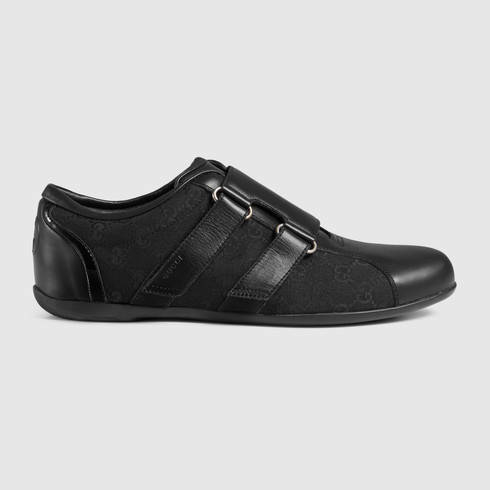 Gucci Leather Velcro Shoe in Black for Men | Lyst