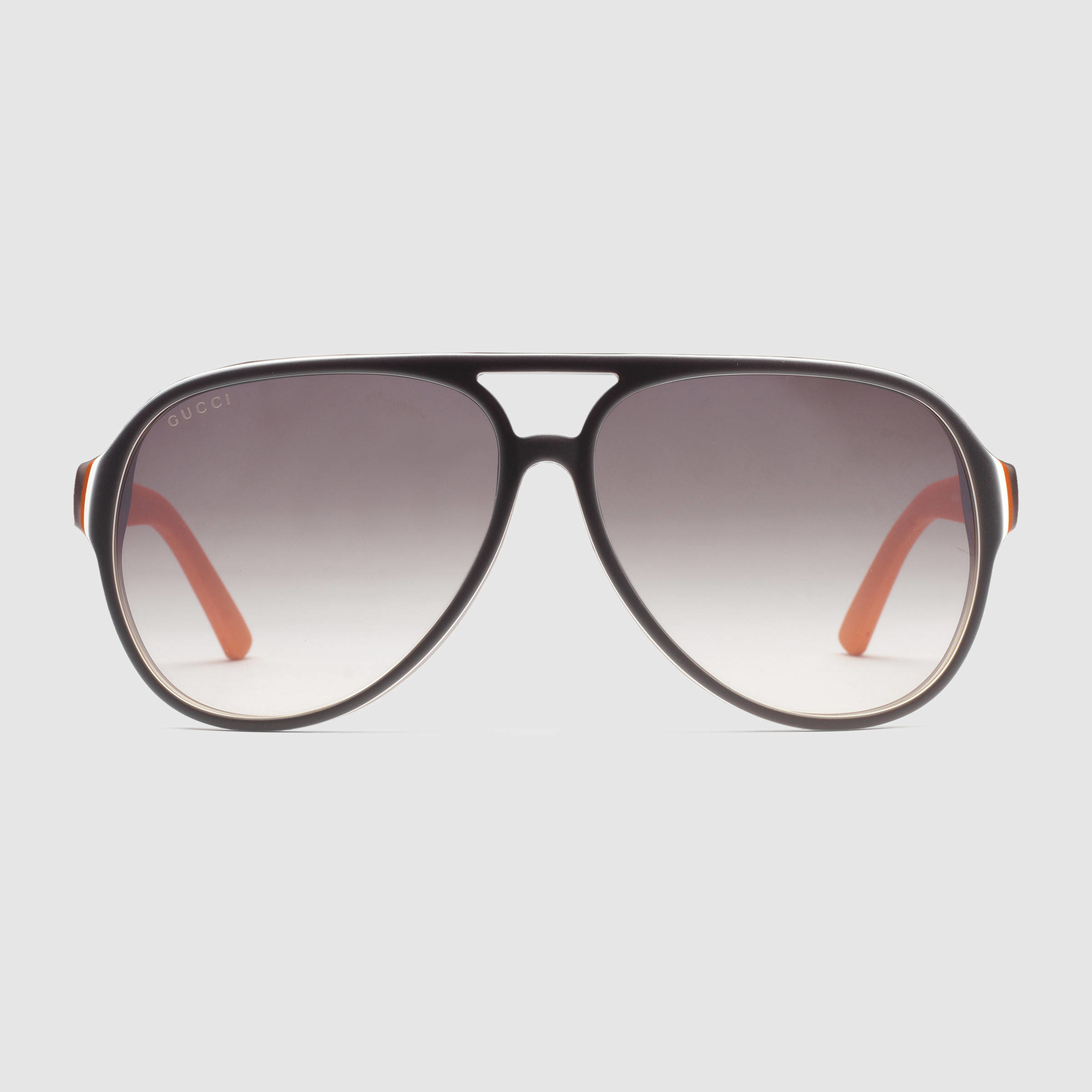Gucci Aviator Acetate Sunglasses in Orange for Men | Lyst