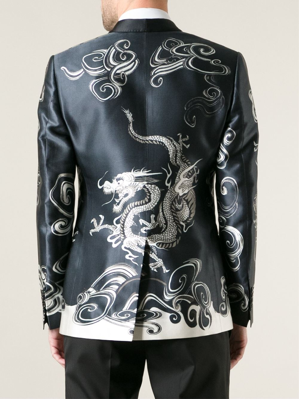 Dolce & Gabbana Dragon Print Jacket in Black for Men Lyst