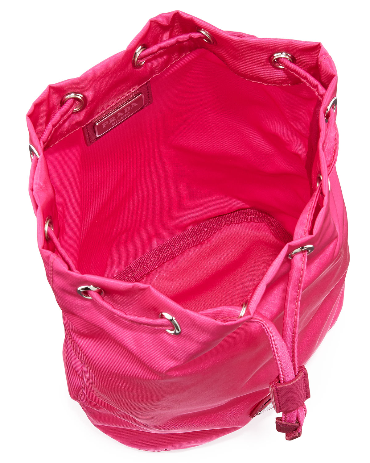Prada Vela Drawstring Bucket Bag in Pink Lyst