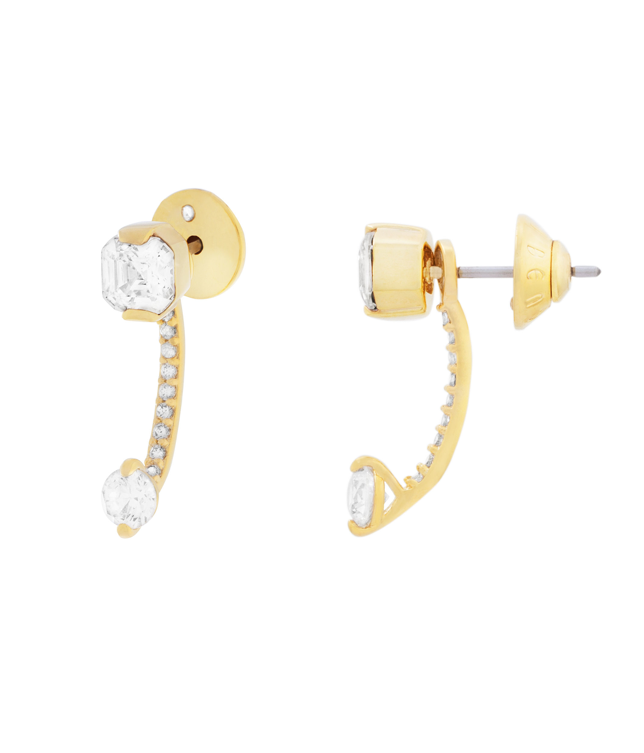 Lyst Henri Bendel Luxe Asscher Cut Suspension Stud Earrings in Metallic
