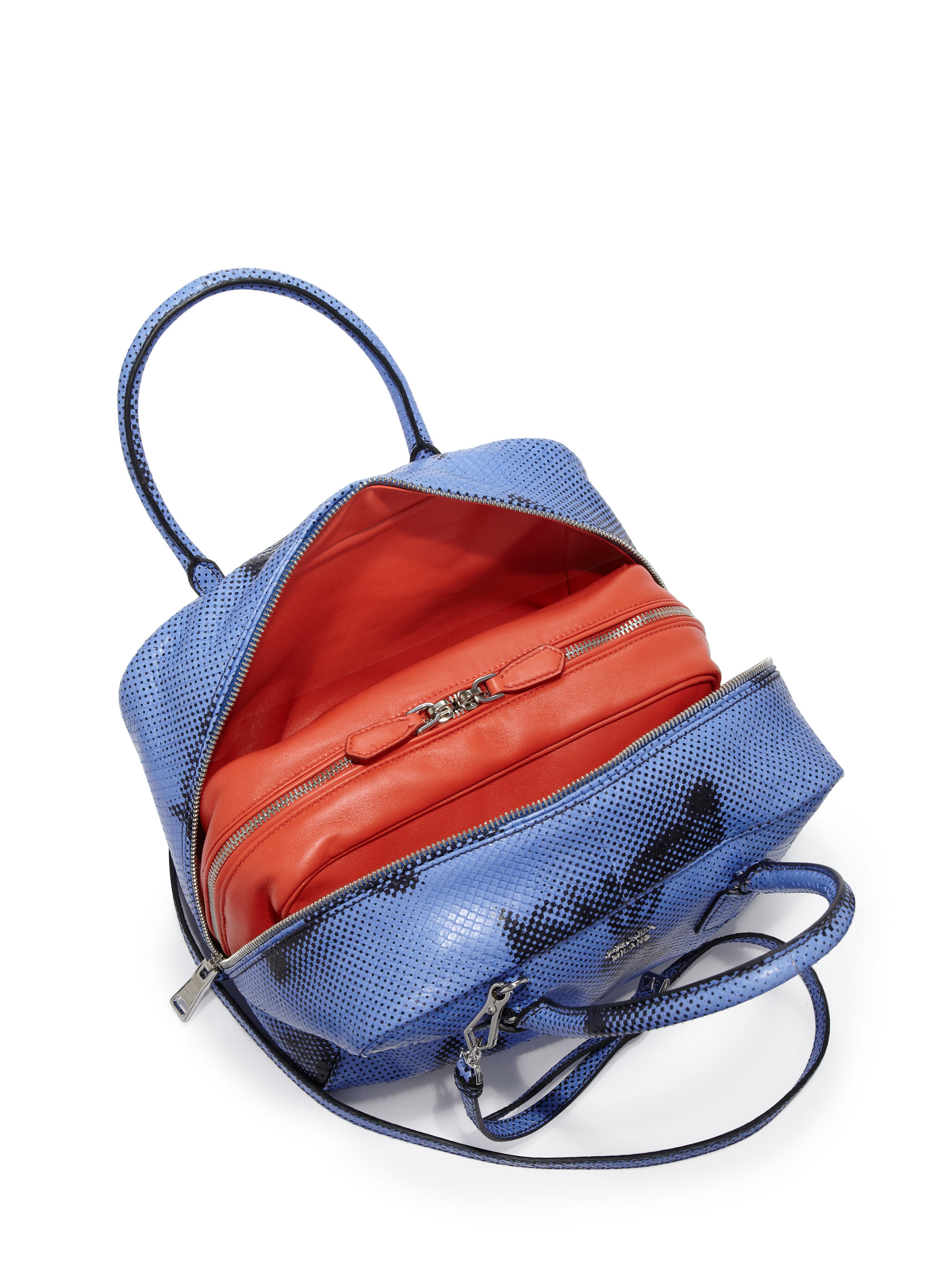 prada bag with red lining