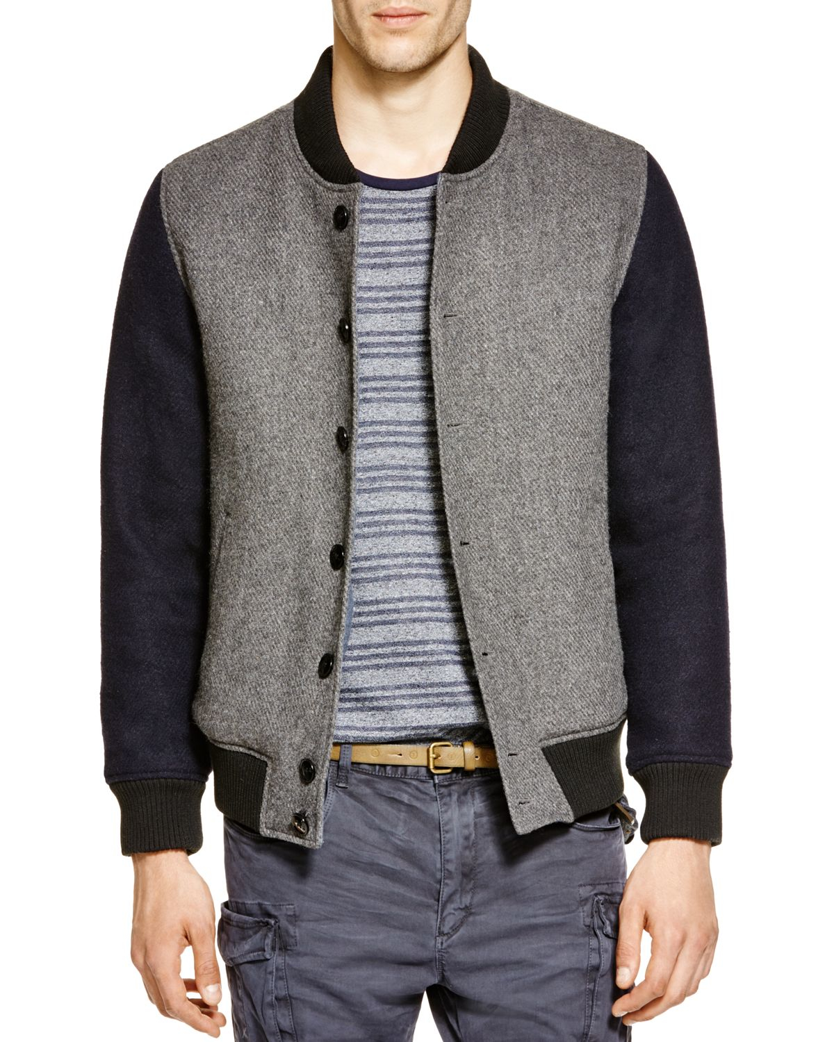 wool bomber sweater