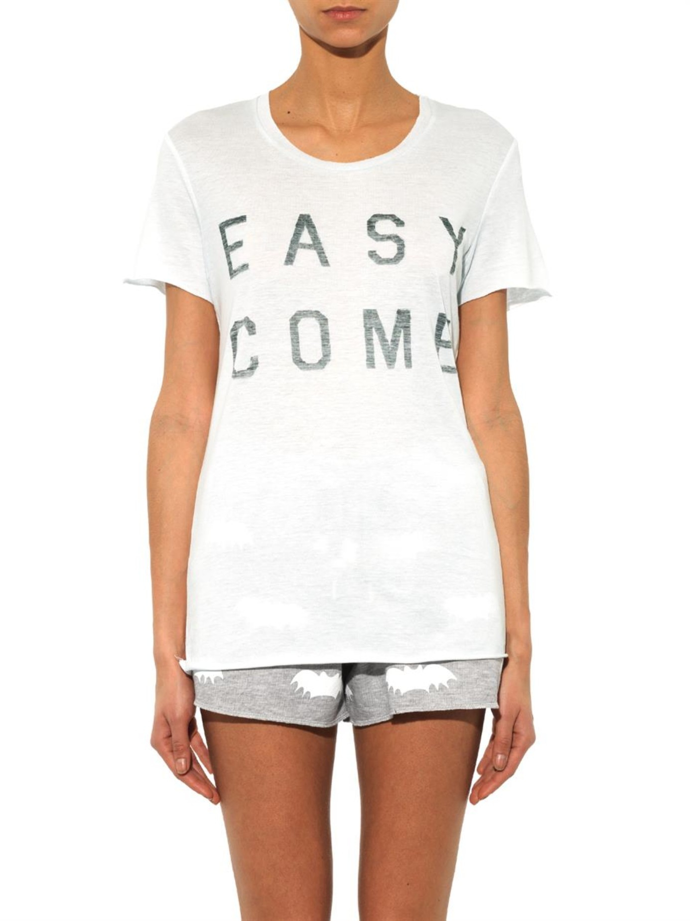 Zoe Karssen Easy Come Easy Go-Print T-Shirt in Blue | Lyst