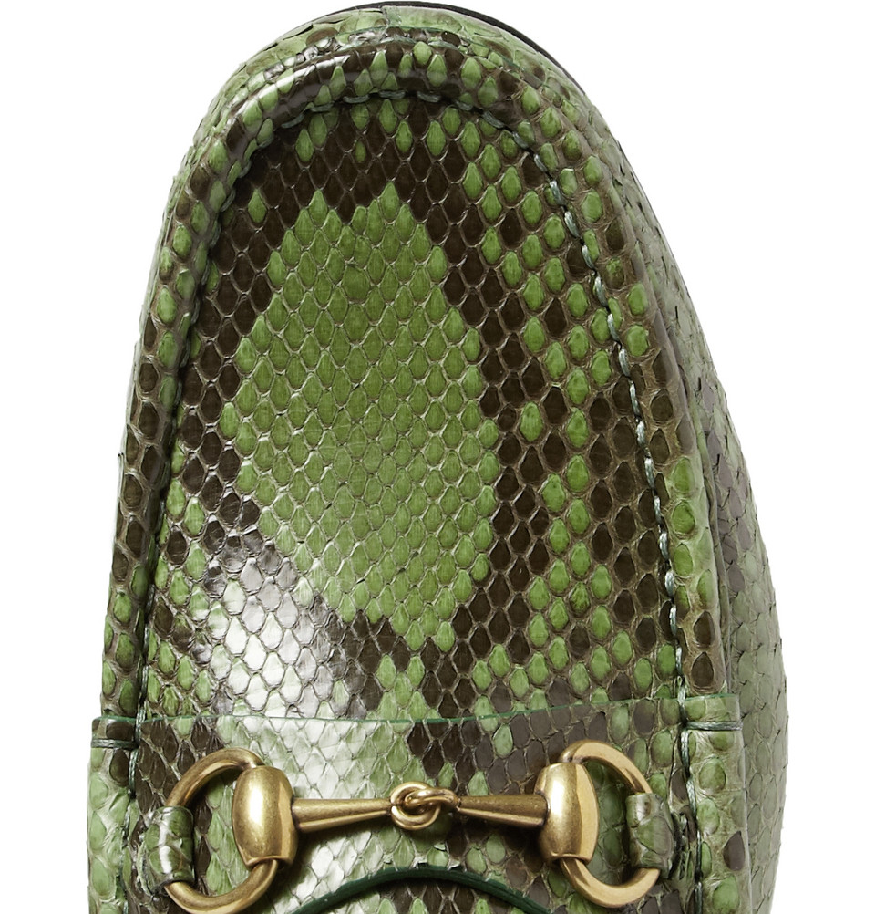 gucci python loafer