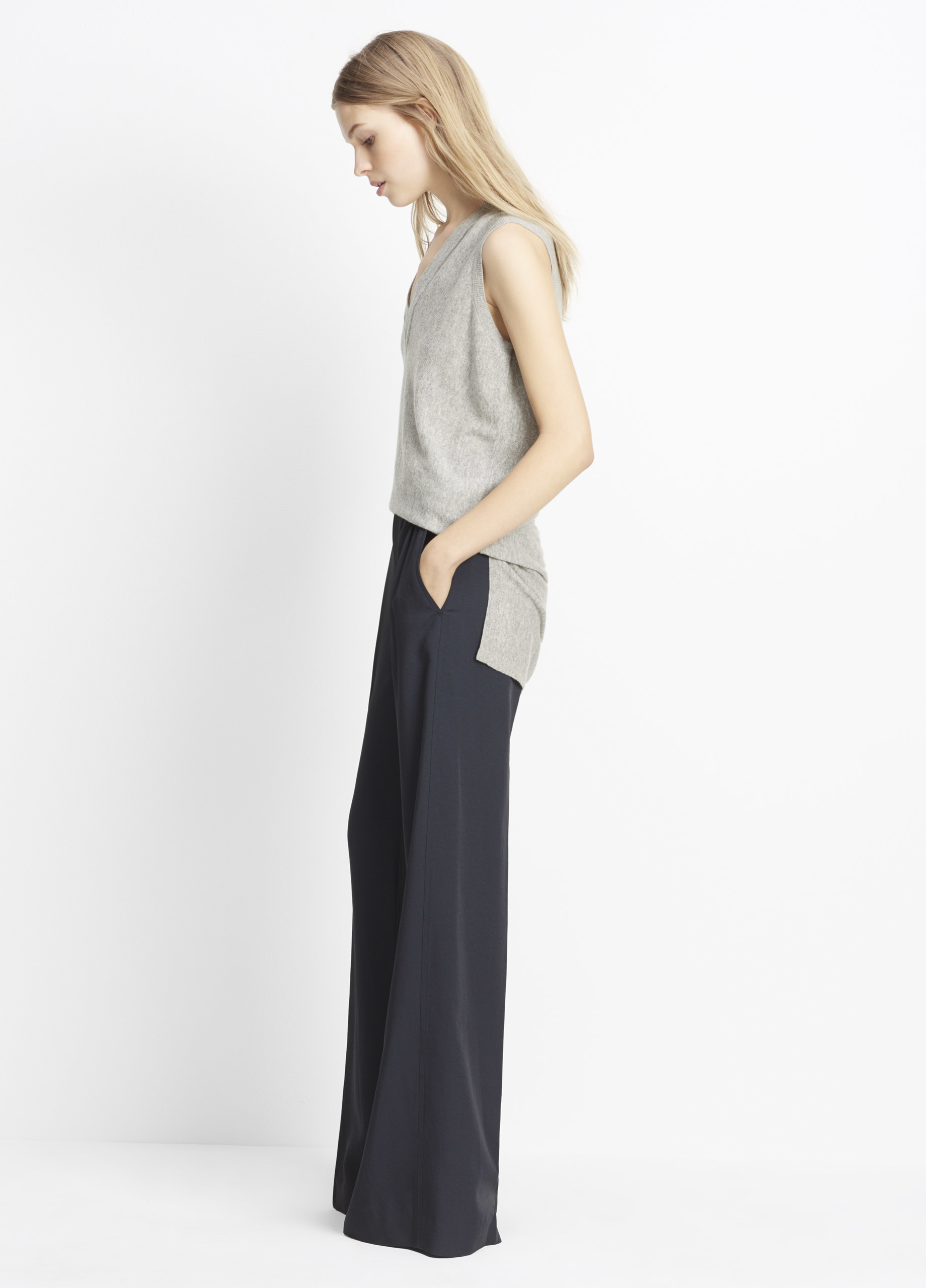 vince high waist wide leg pants