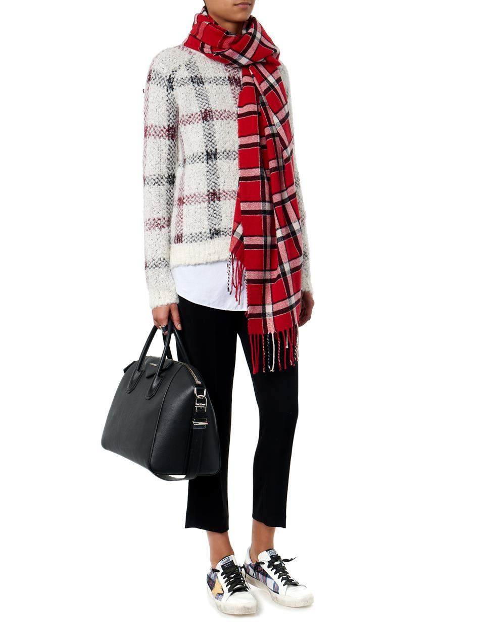 plaid golden goose sneakers