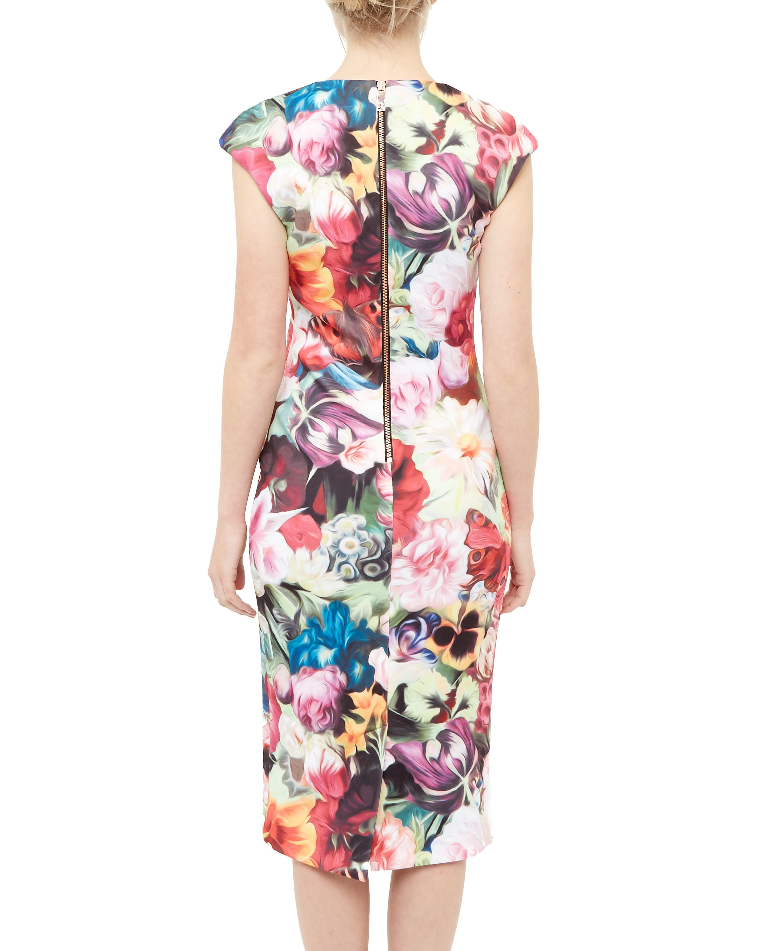 Ted baker Odeela Floral Swirl Bodycon Dress | Lyst