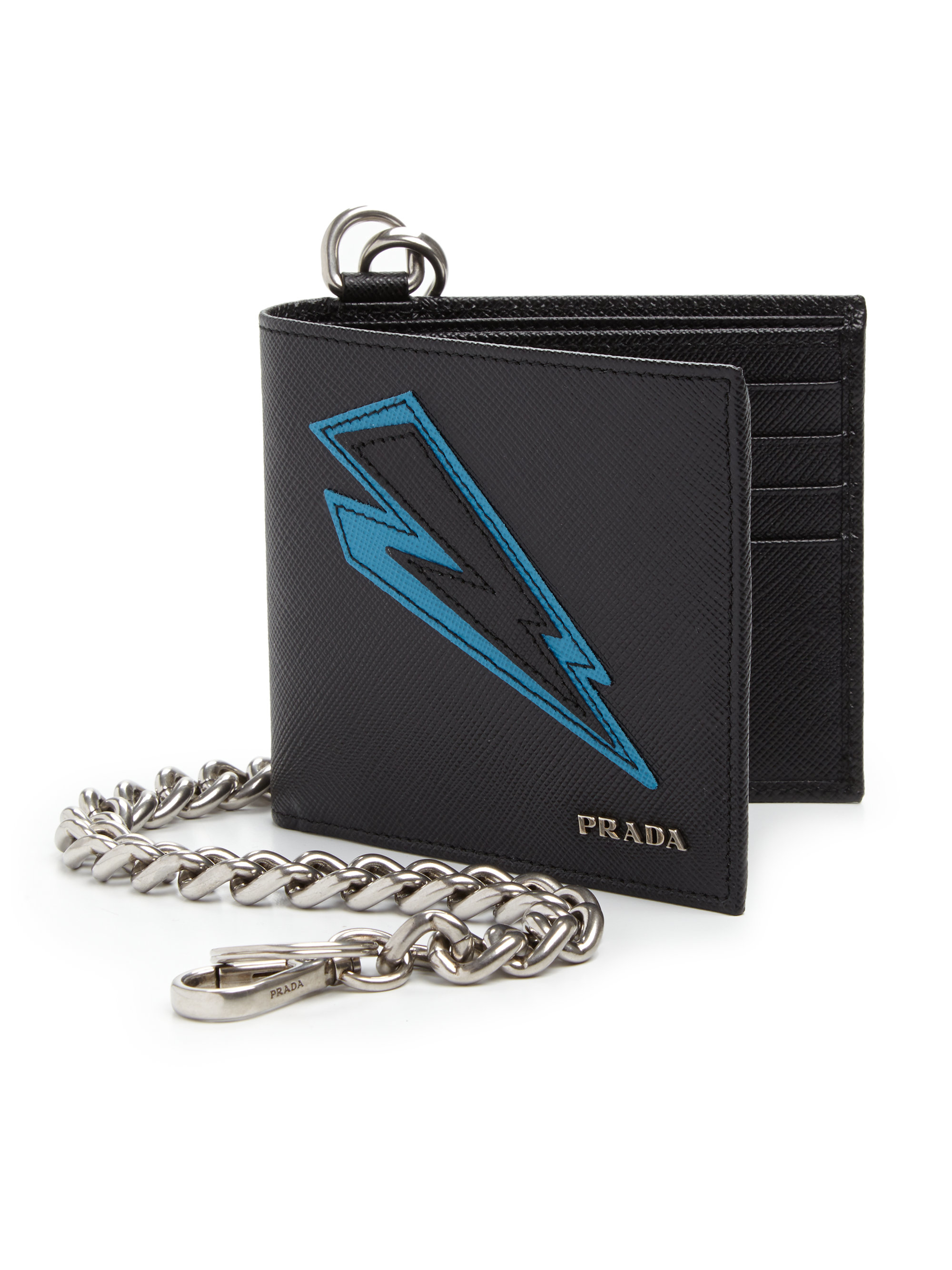 Prada chain leather wallet Clearance
