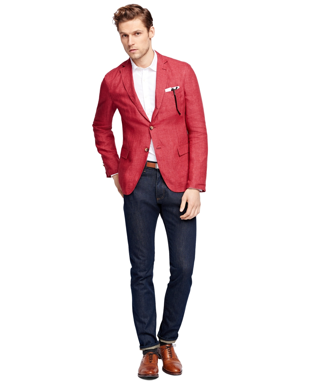 Brooks Brothers Linen Sport Coat in Red for Men - Lyst