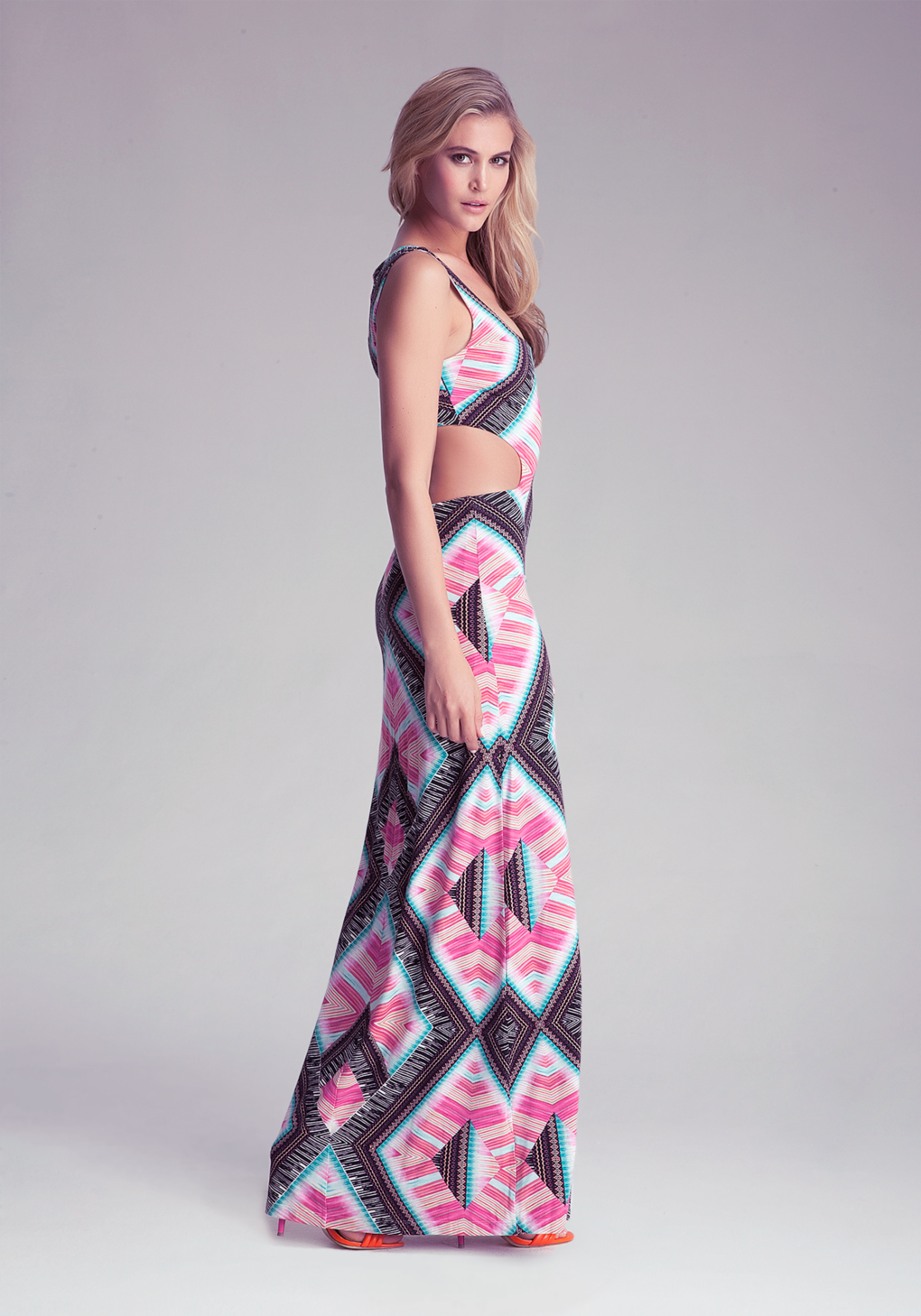 cut out pink dress