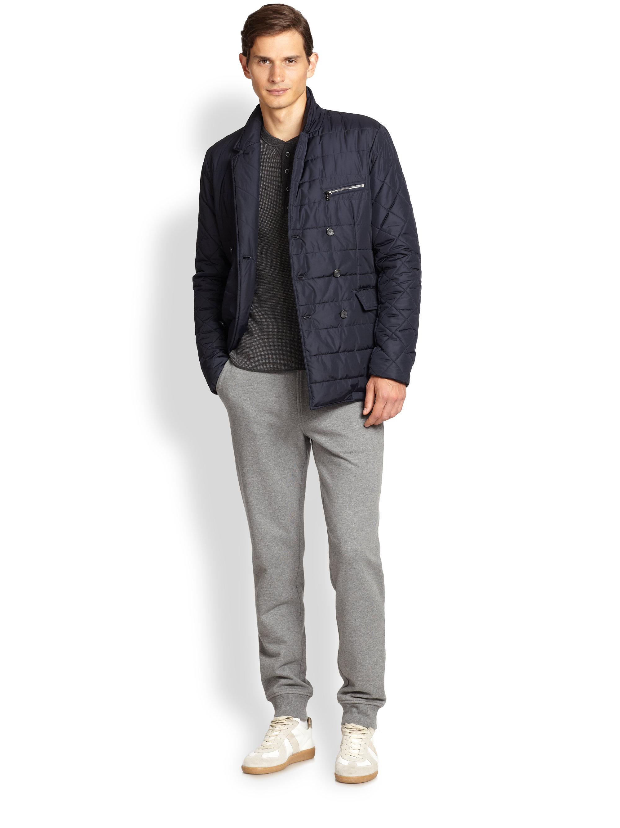 Michael kors Quilted Puffer Jacket in Blue for Men Lyst