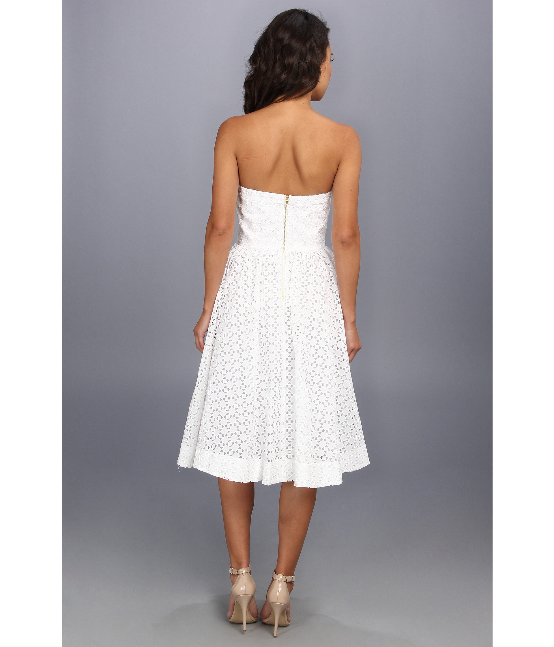 donna morgan strapless dress