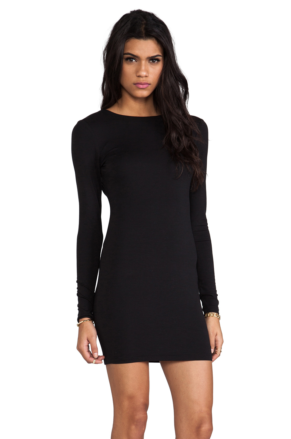 bec and bridge black long sleeve dress