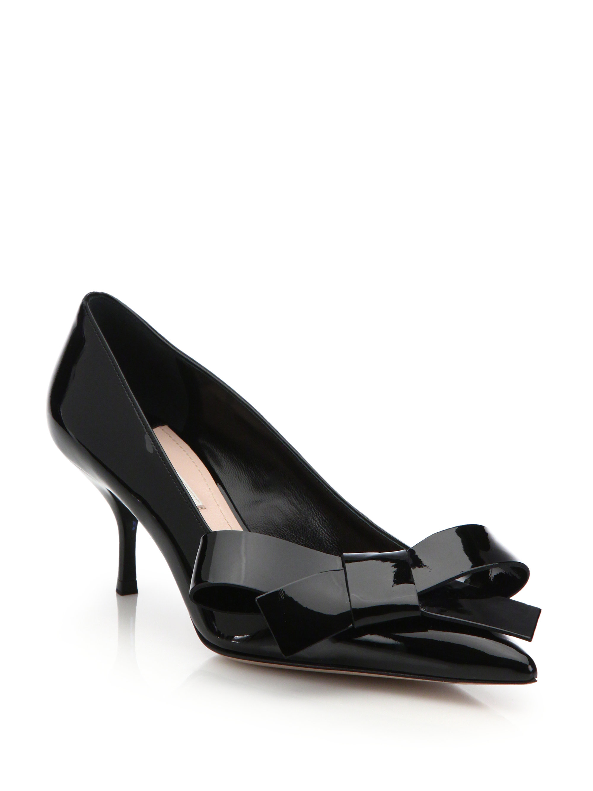 black patent leather shoes with bow