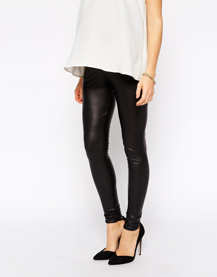 Asos Maternity Leather Look Leggings For Men's