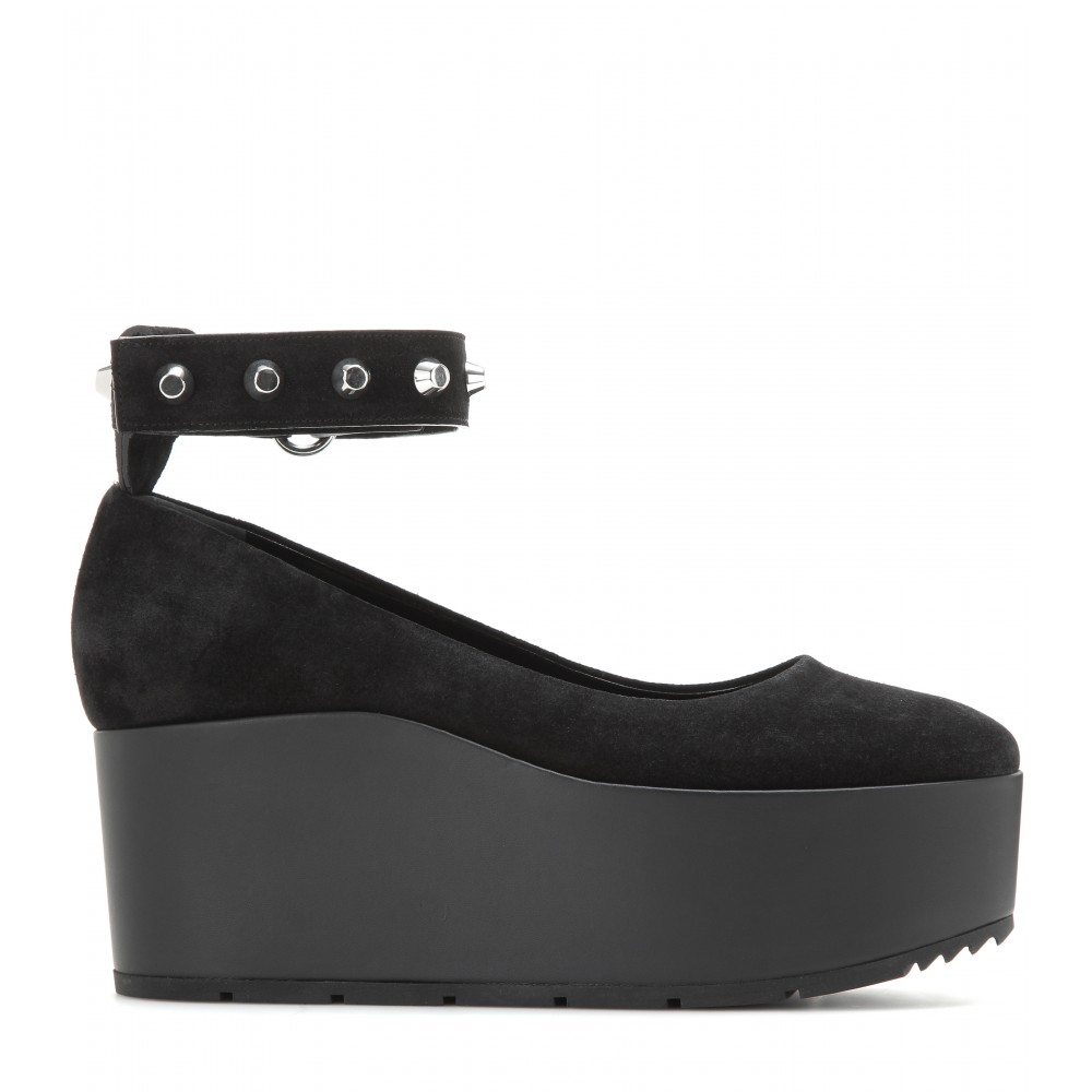 black suede ballerinas