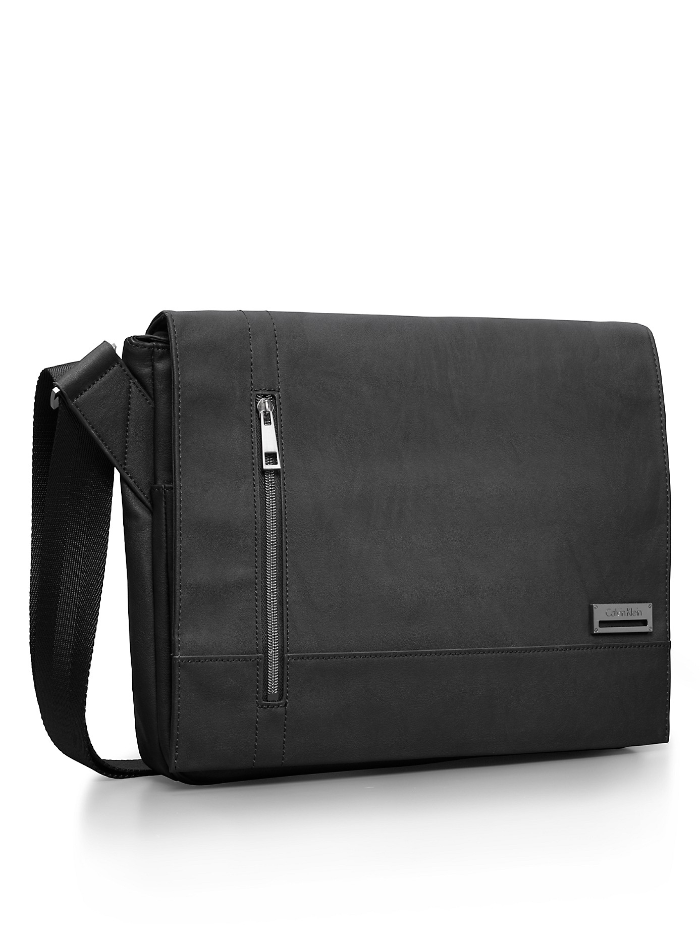 Calvin Klein White Label Landon City Messenger Bag in Black | Lyst