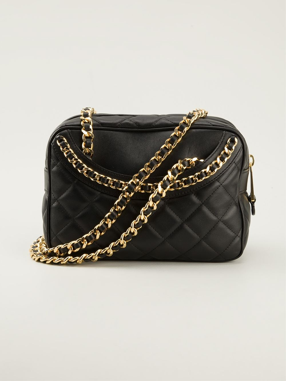 Moschino Quilted Jacket Effect Shoulder Bag in Black - Lyst