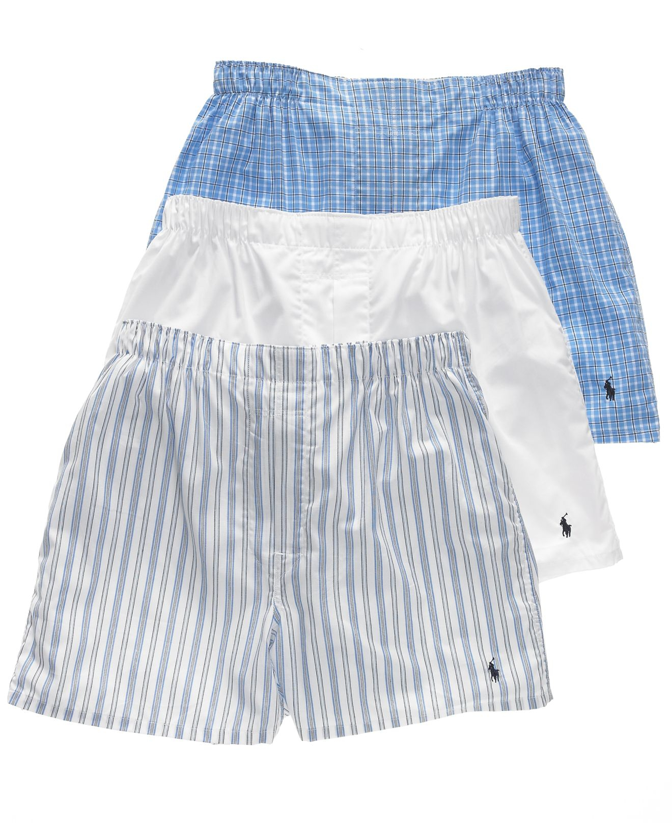 Polo ralph lauren Polo Men's Underwear, Woven Boxer 3 Pack in White for
