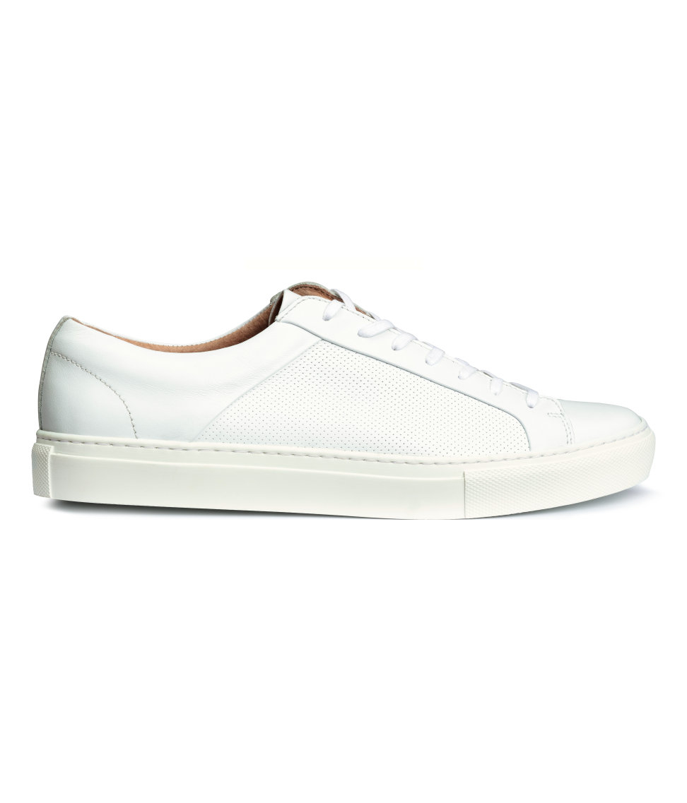 h&m white trainers