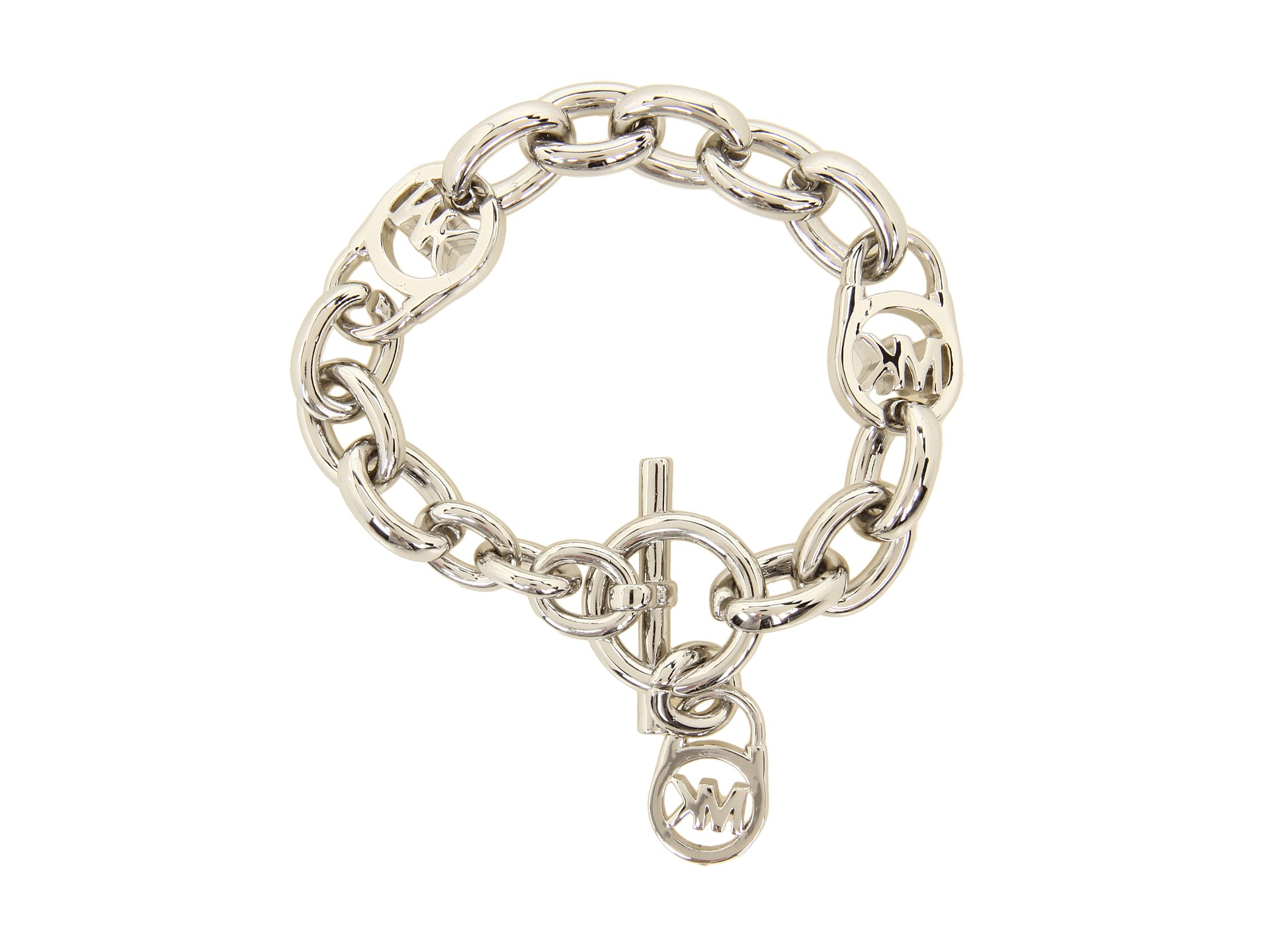 michael kors padlock bracelet silver