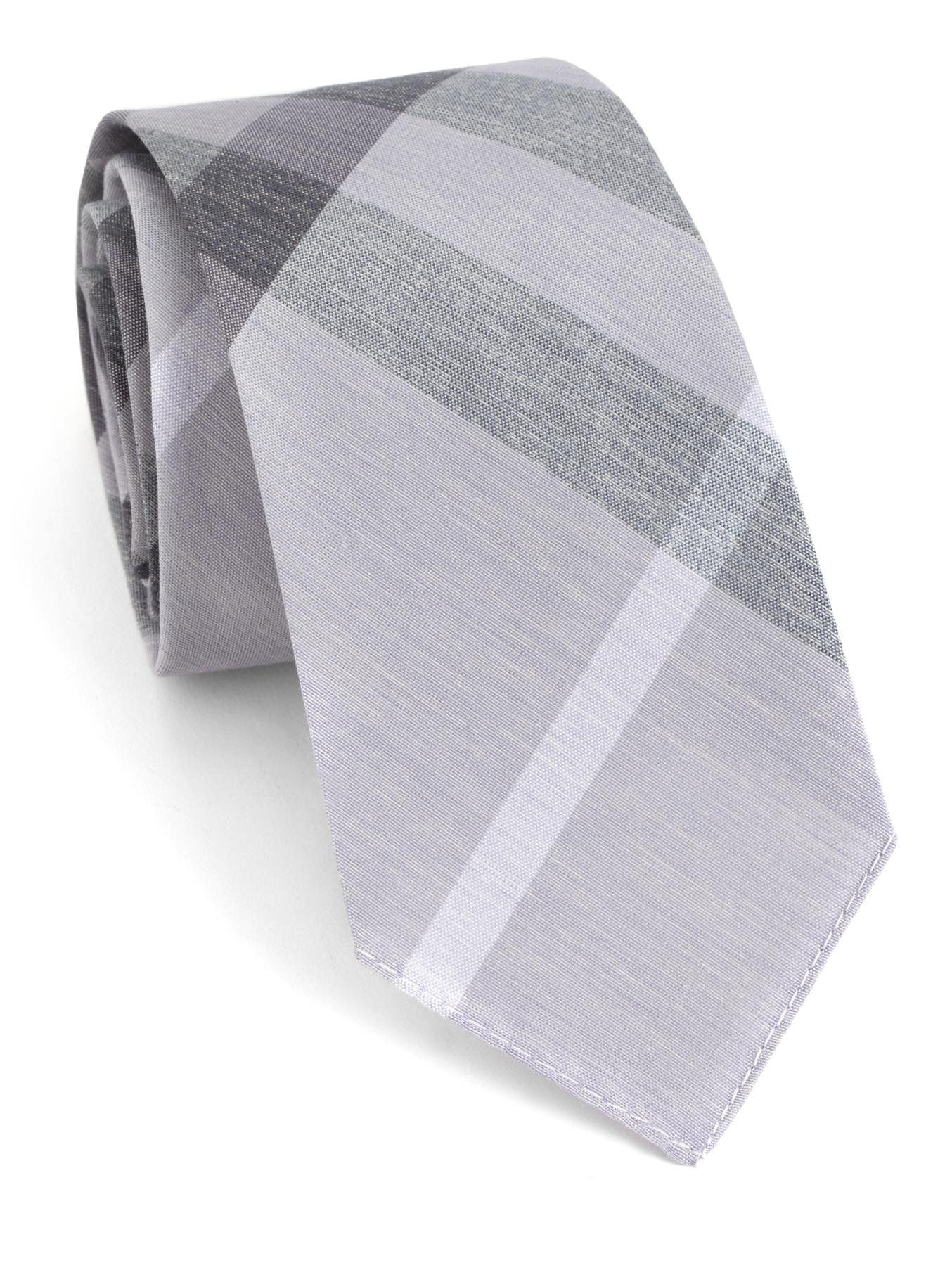 Burberry Textured Silk Check Tie in Light-Lavender (Purple) for Men - Lyst
