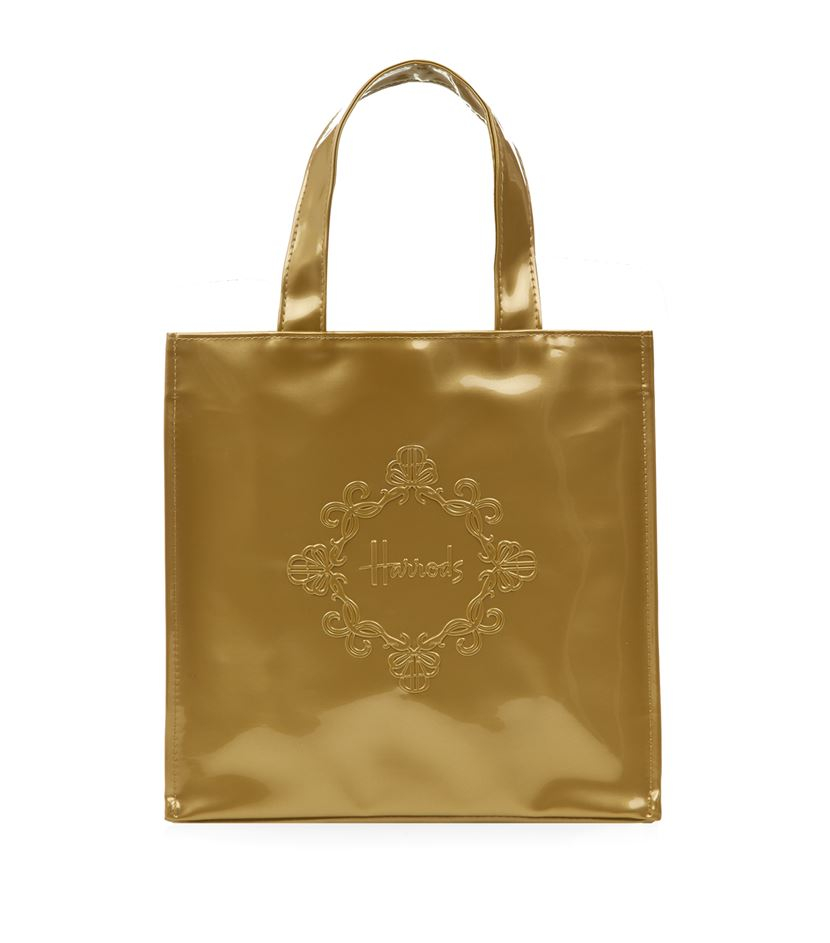 Harrods Small Embossed Logo Shopper Bag in Metallic Lyst
