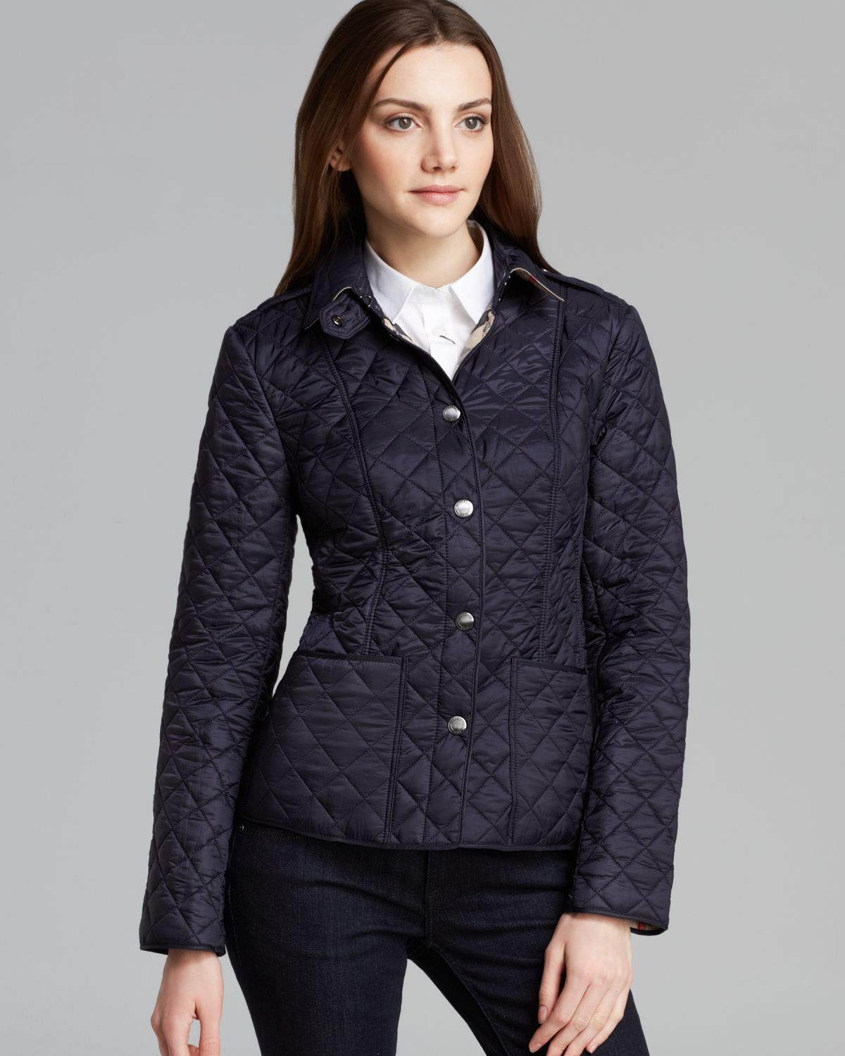 Burberry Brit Kencott Quilted Jacket in Blue - Lyst