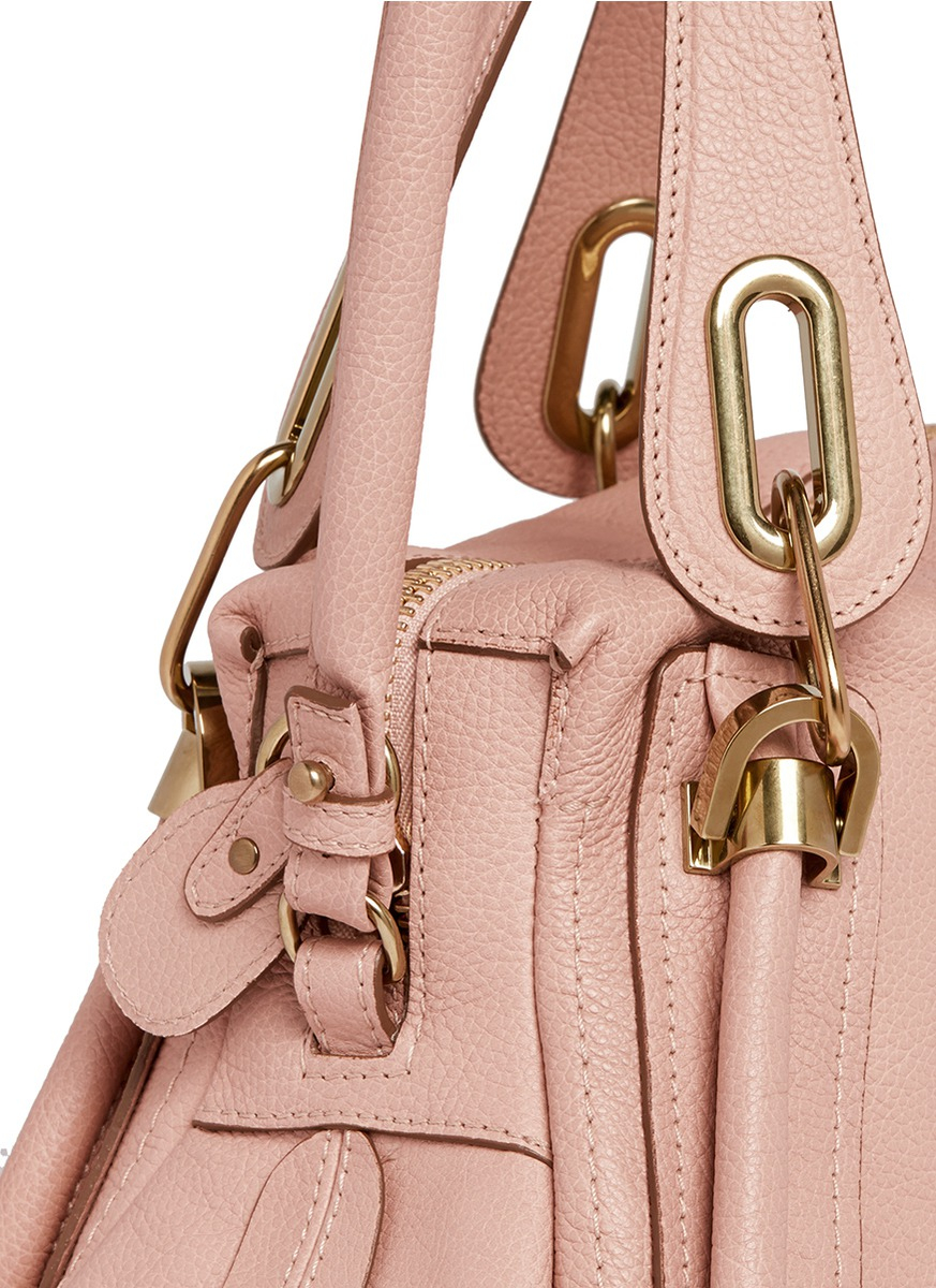 Chlo \u0026#39;paraty\u0026#39; Small Leather Bag in Pink | Lyst  