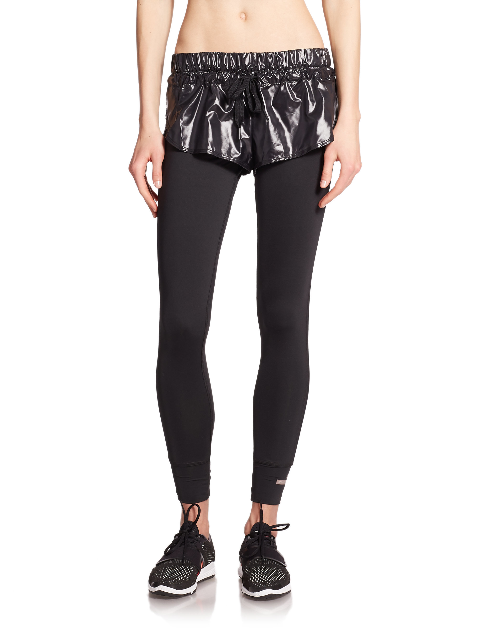 adidas By Stella McCartney Synthetic Short-leggings Combination in Black |  Lyst