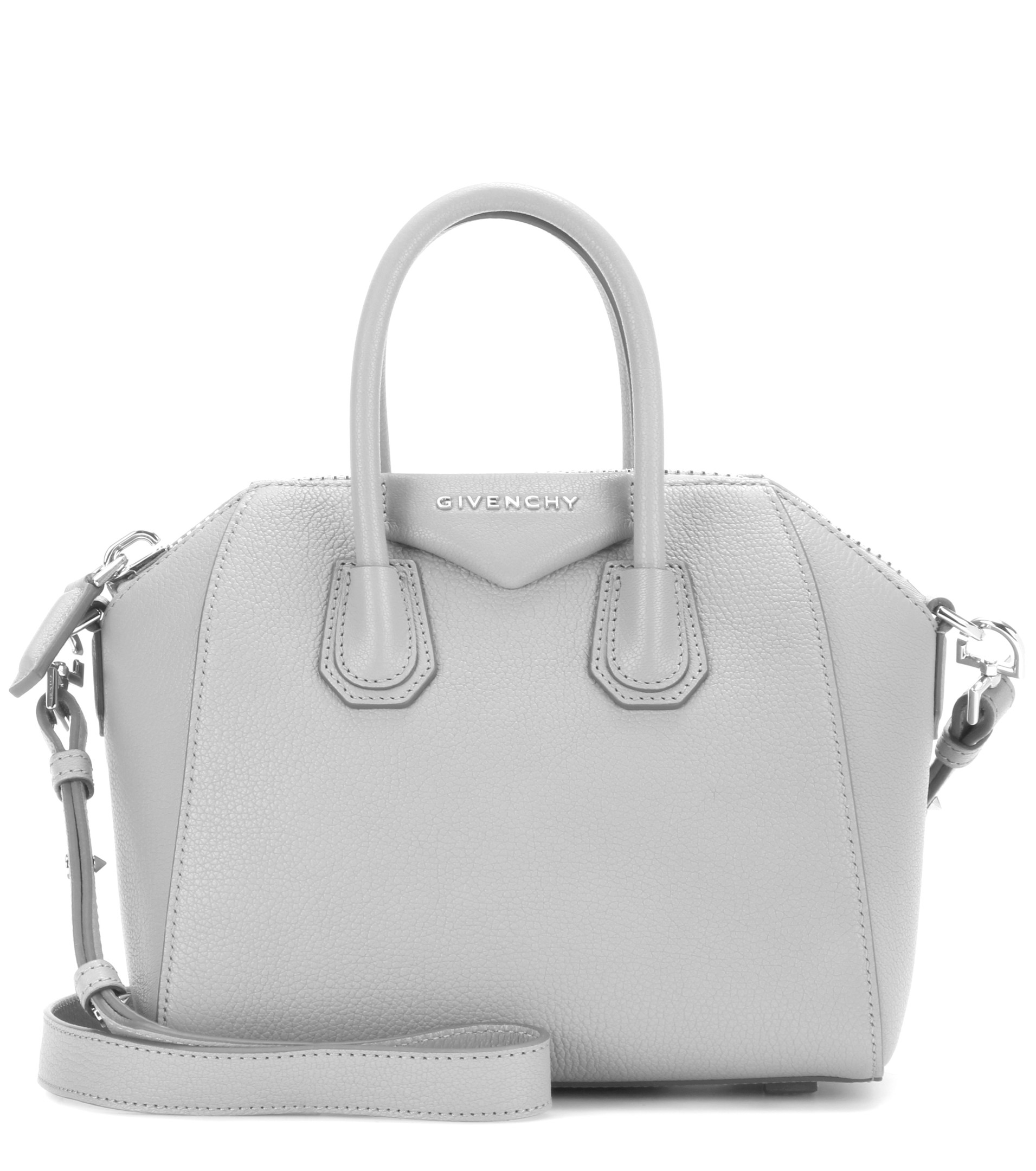 Givenchy Antigona Mini Leather Shoulder Bag in Pearl Grey (Gray) - Lyst