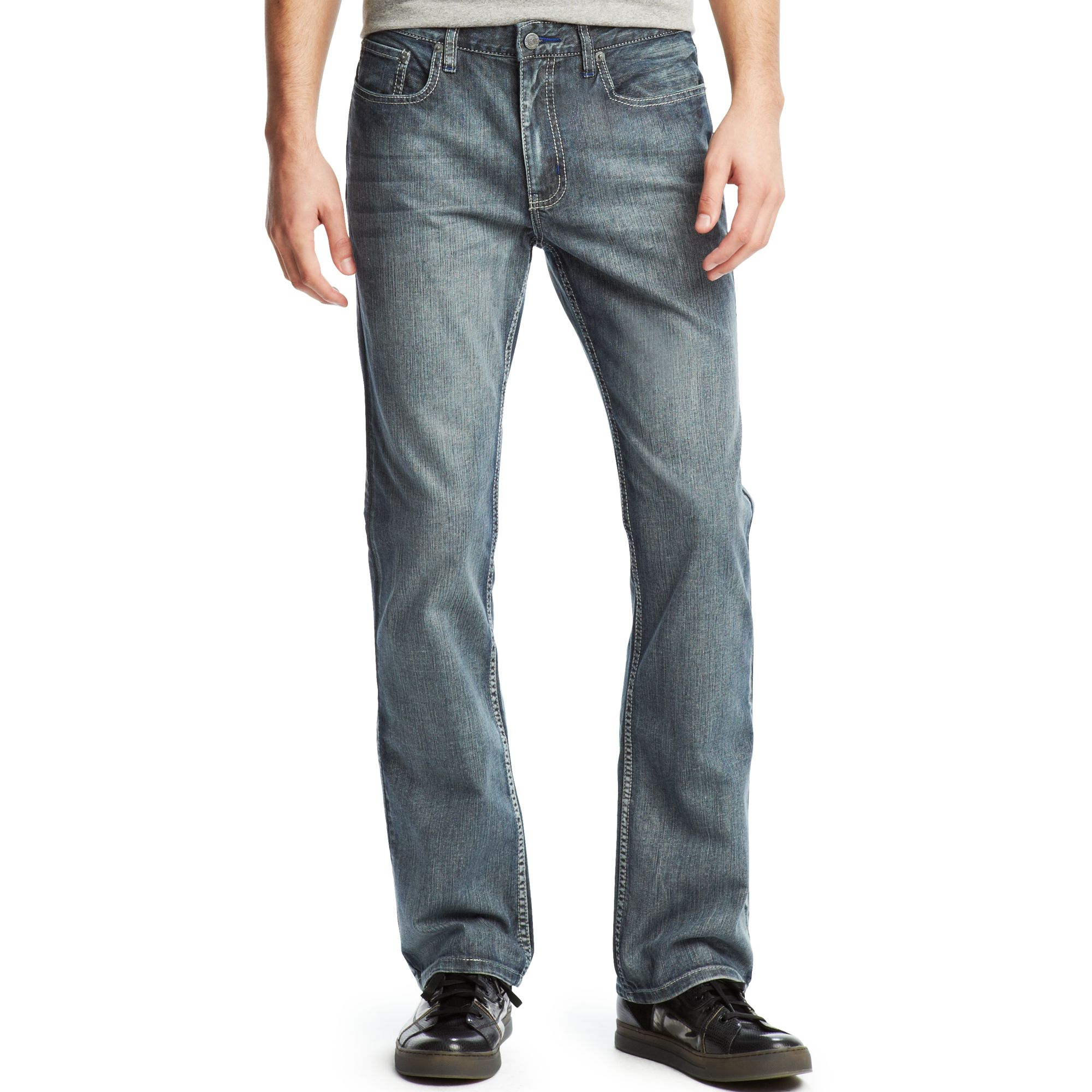 Lyst - Kenneth cole reaction Washed Boot Cut Jeans in Blue for Men
