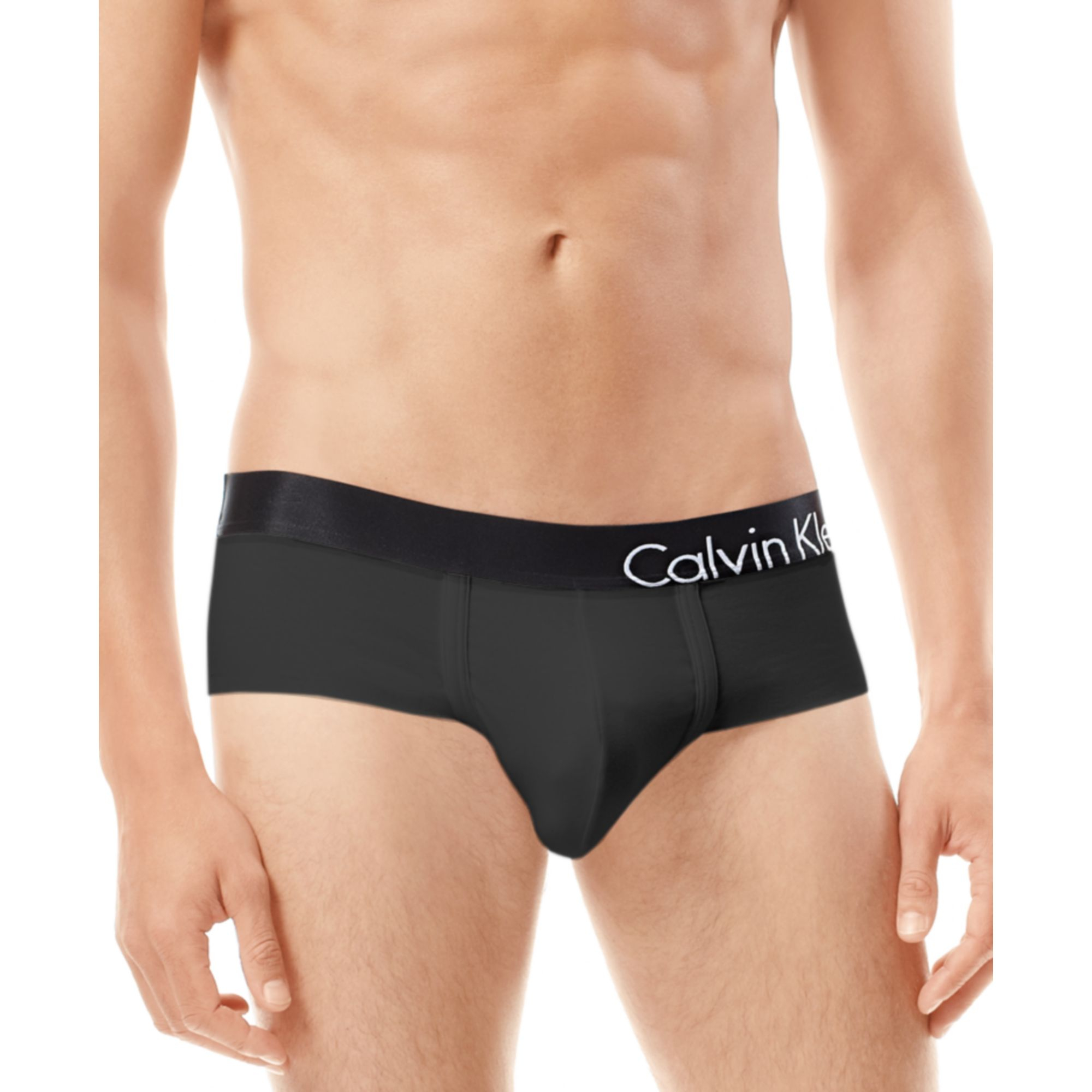 Calvin Klein Bold Cotton Low Rise Flex Brief in Black for Men - Lyst