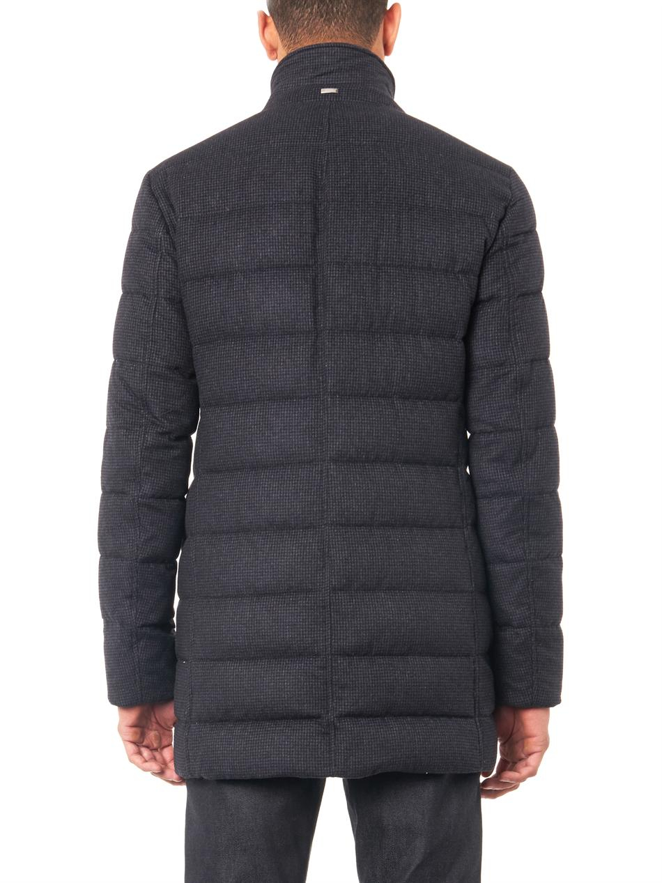 Herno Silk Cashmere-blend Quilted Down Jacket in Blue for Men - Lyst