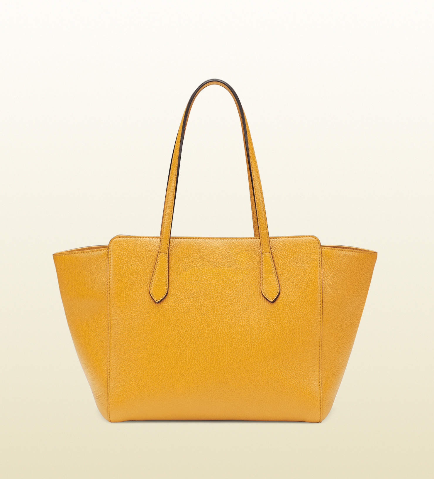 Gucci Swing Leather Tote in Yellow - Lyst