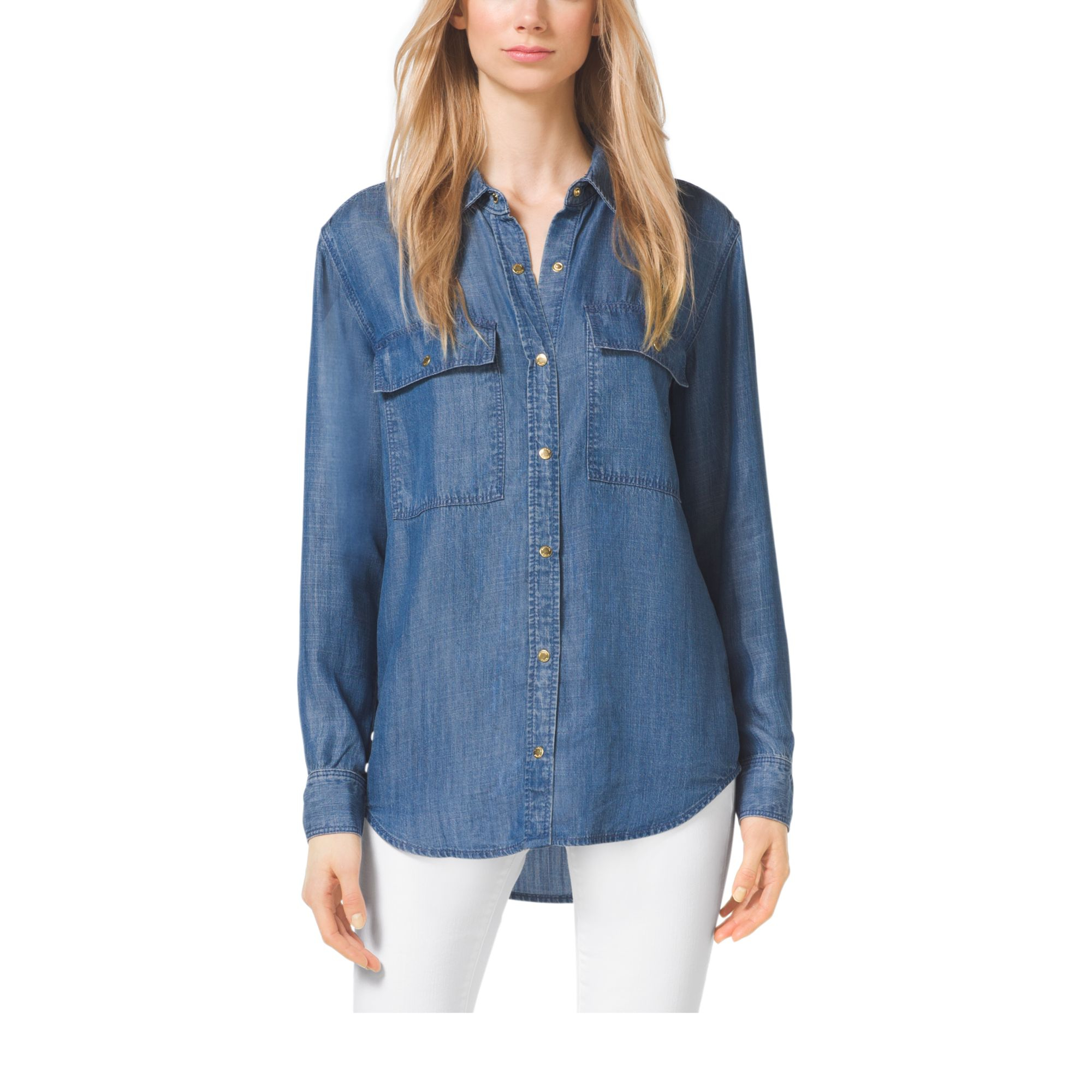 michael kors chambray shirt