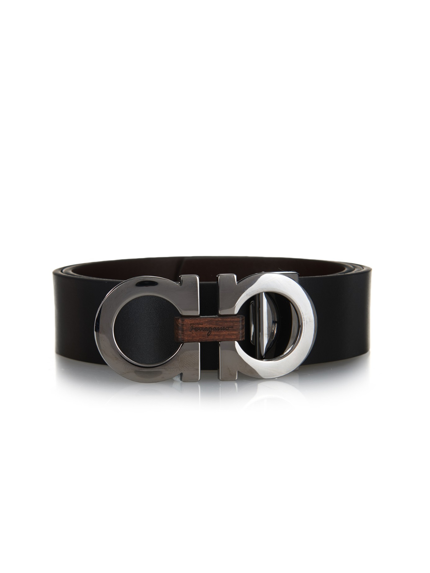 Ferragamo Reversible Leather Belt in Black for Men | Lyst