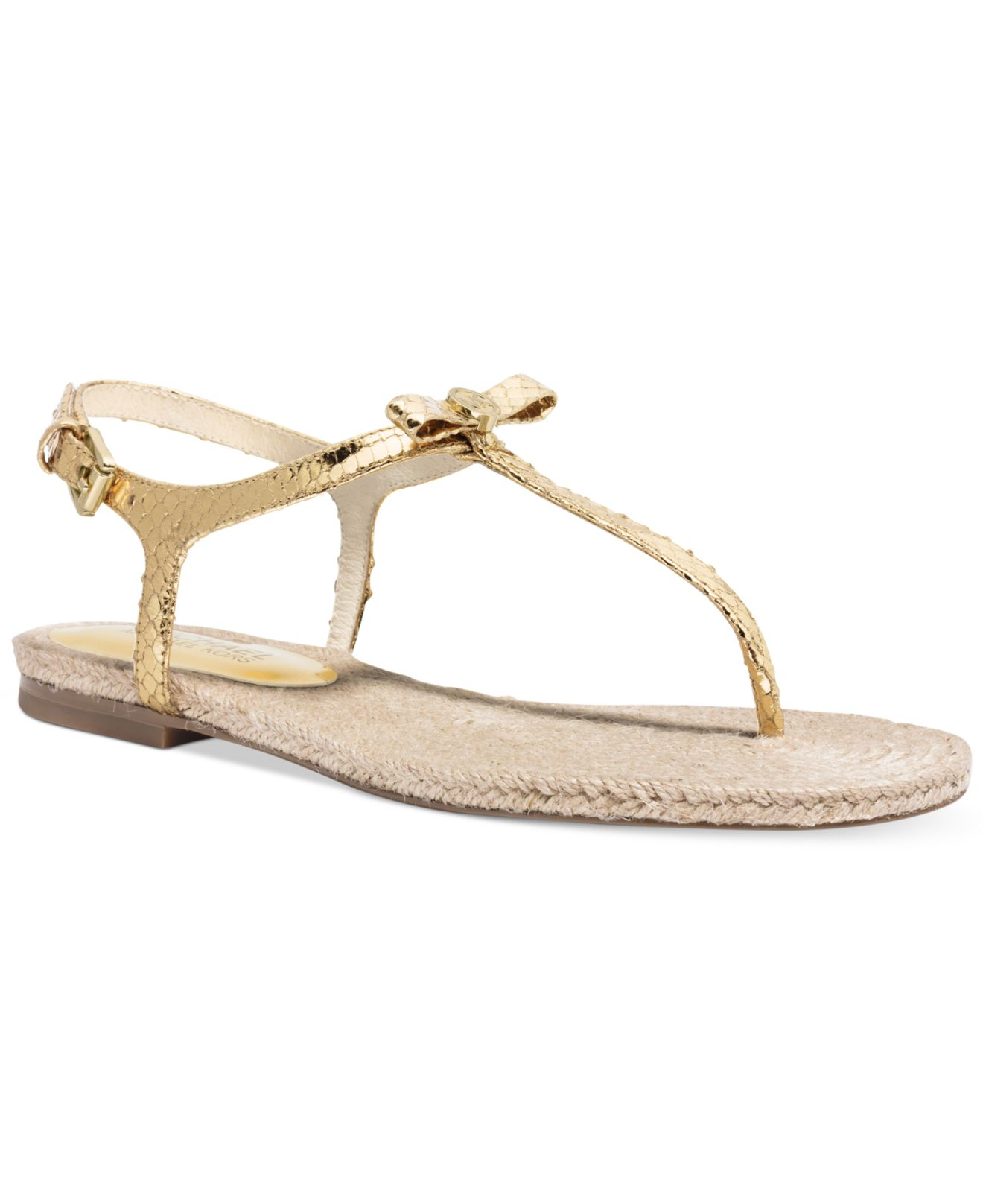 michael kors navy flat sandals