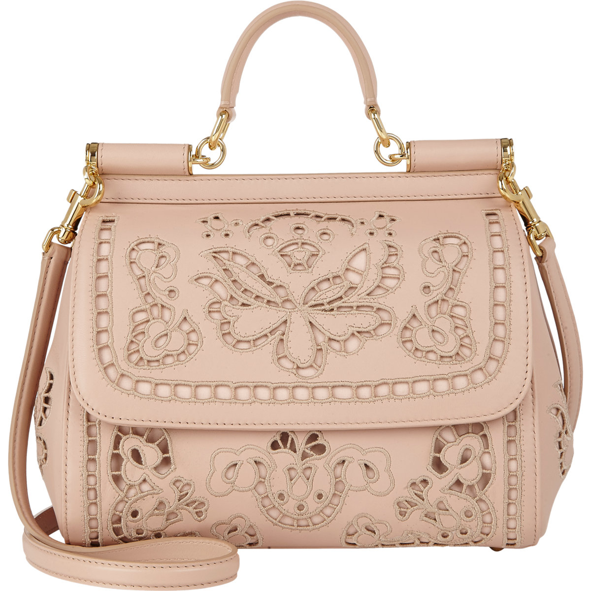 Lyst Dolce Gabbana Cutwork Embroidered Miss Sicily Bag In Natural Gallery Previously Sold At Barneys New York Women S Dolce Gabbana Sicily Green Bags