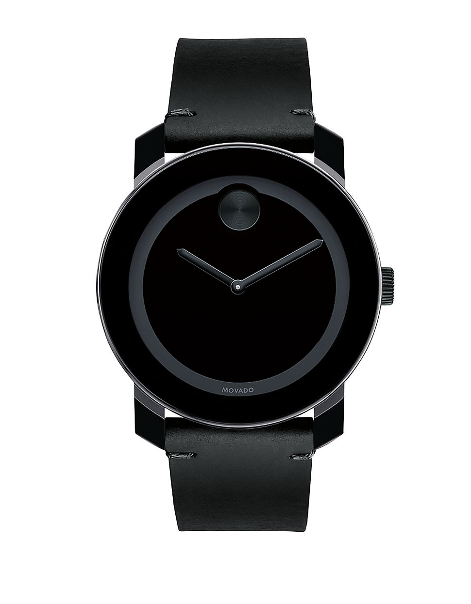 Movado bold Bold Black Leather Strap Watch in Black for Men Lyst