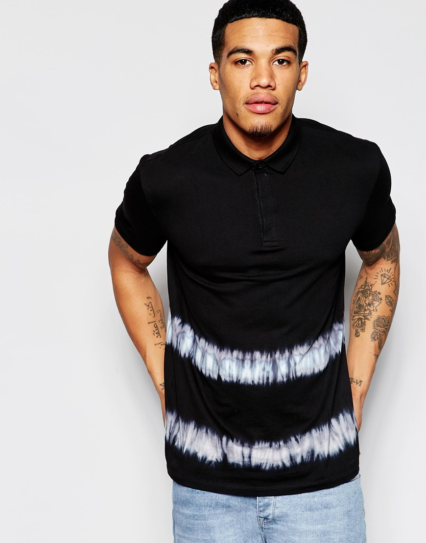 mens tie dye polo shirt