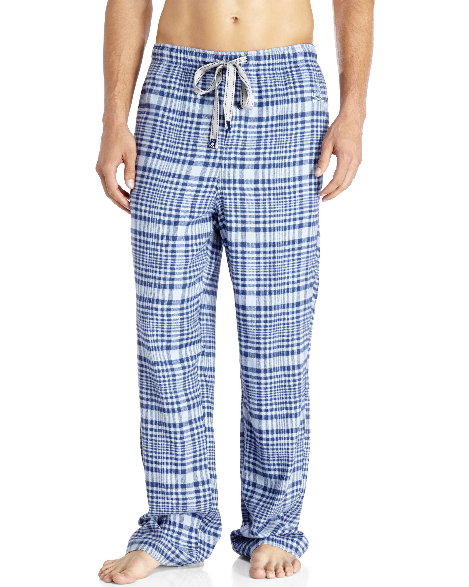 Psycho bunny Flannel Pajama Pants in Blue for Men | Lyst