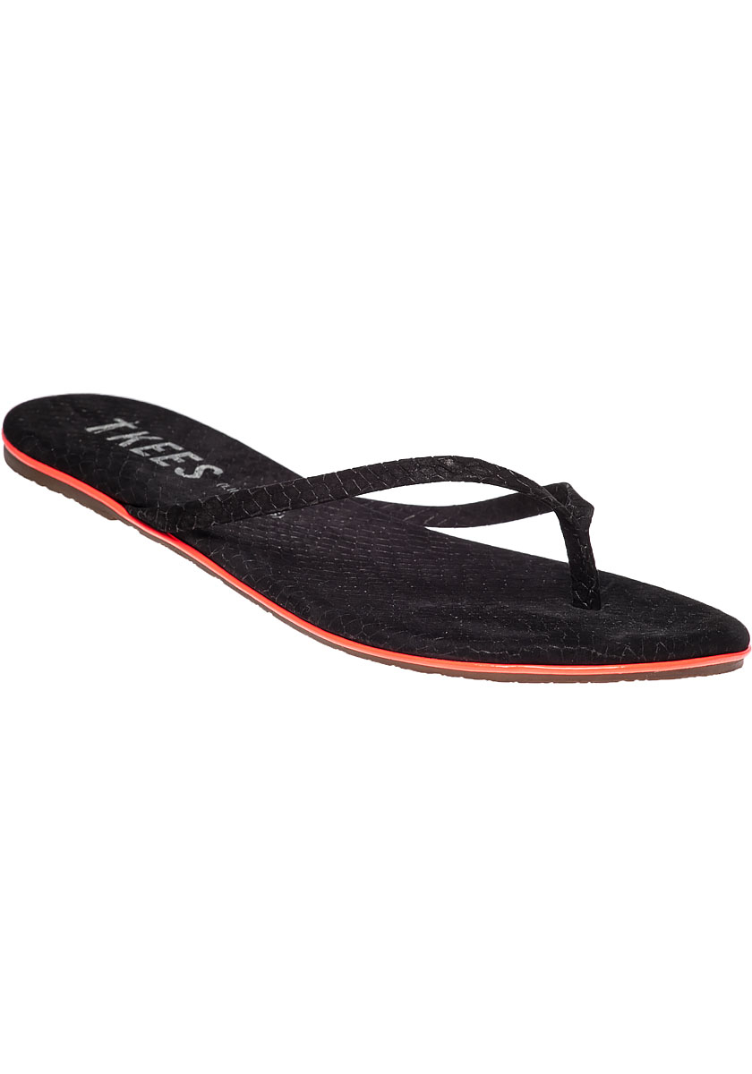 black suede flip flops