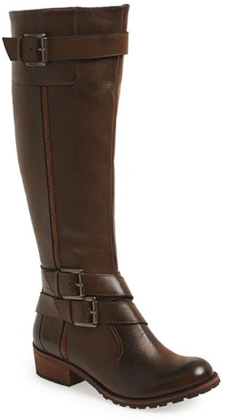 Andre Assous Roberta Water-Resistant Leather Riding Boots in Brown ...