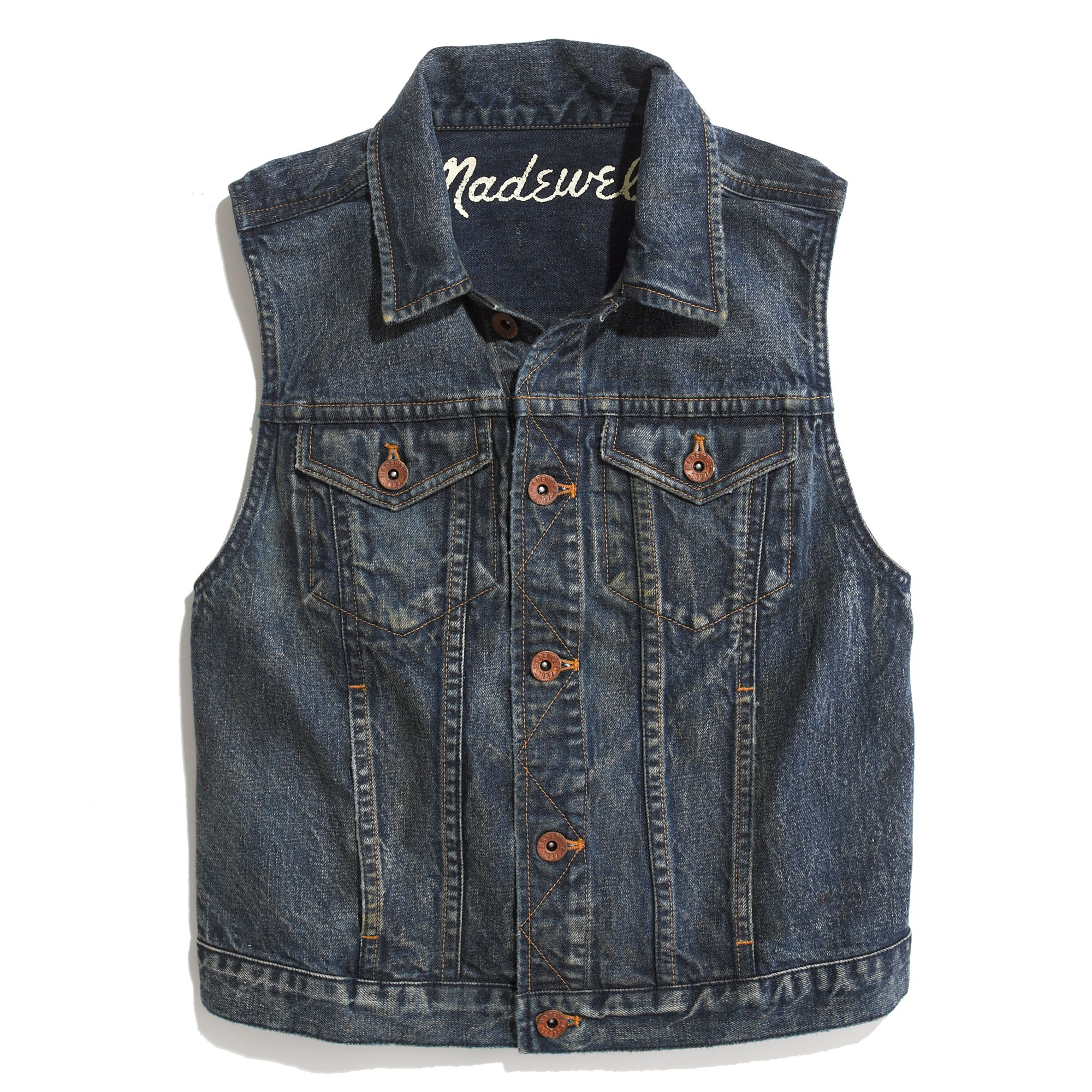 short jean vest