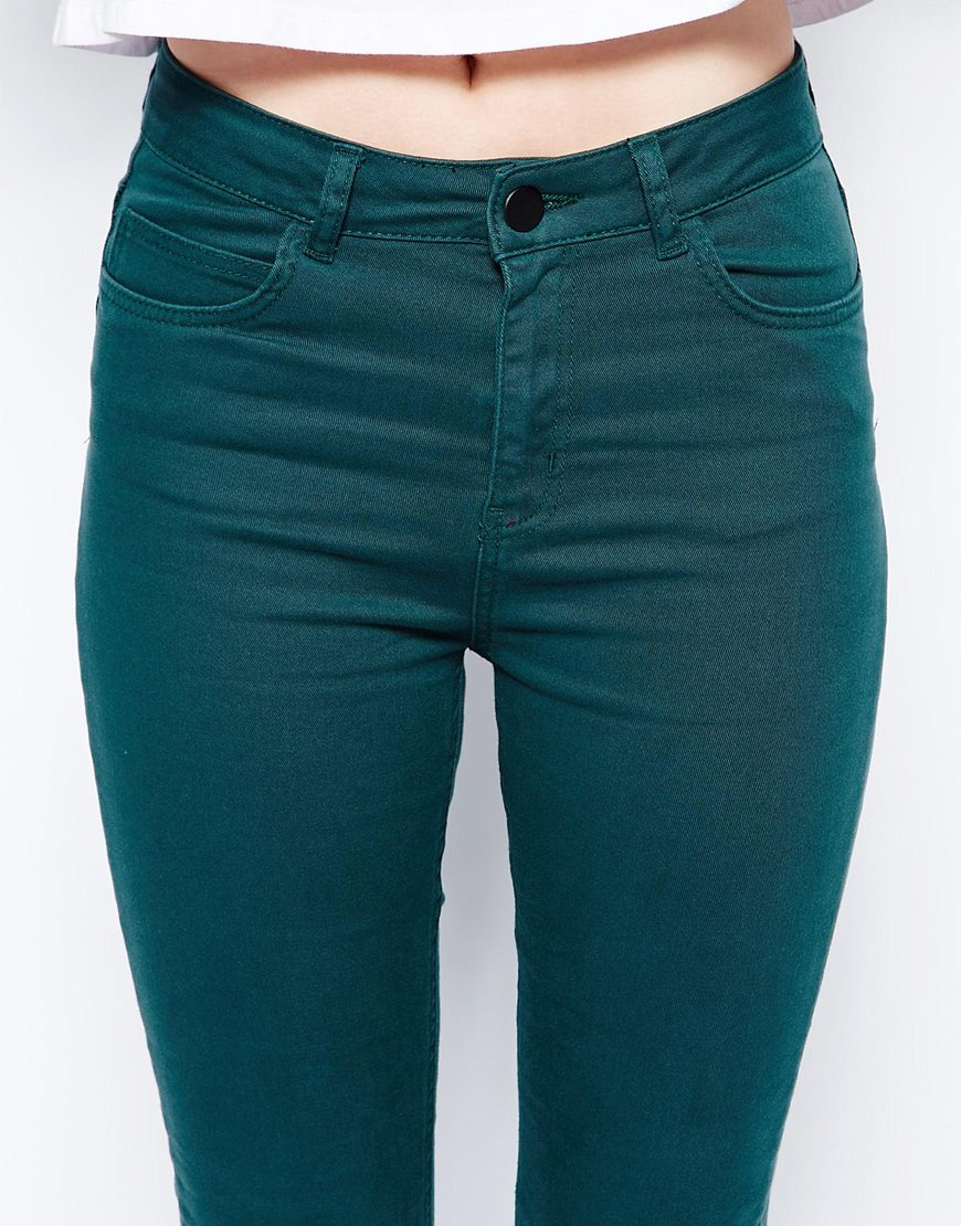Oberst alliance Lækker Just Female Stroke Skinny Jeans in Emerald Green - Lyst