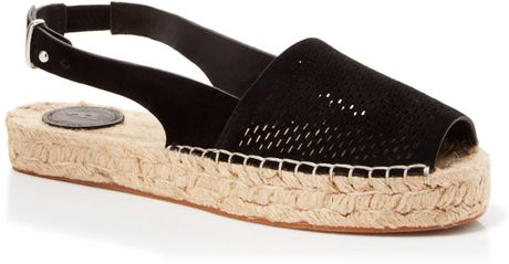 French Connection Open Toe Slingback Perforated Espadrille Flats ...