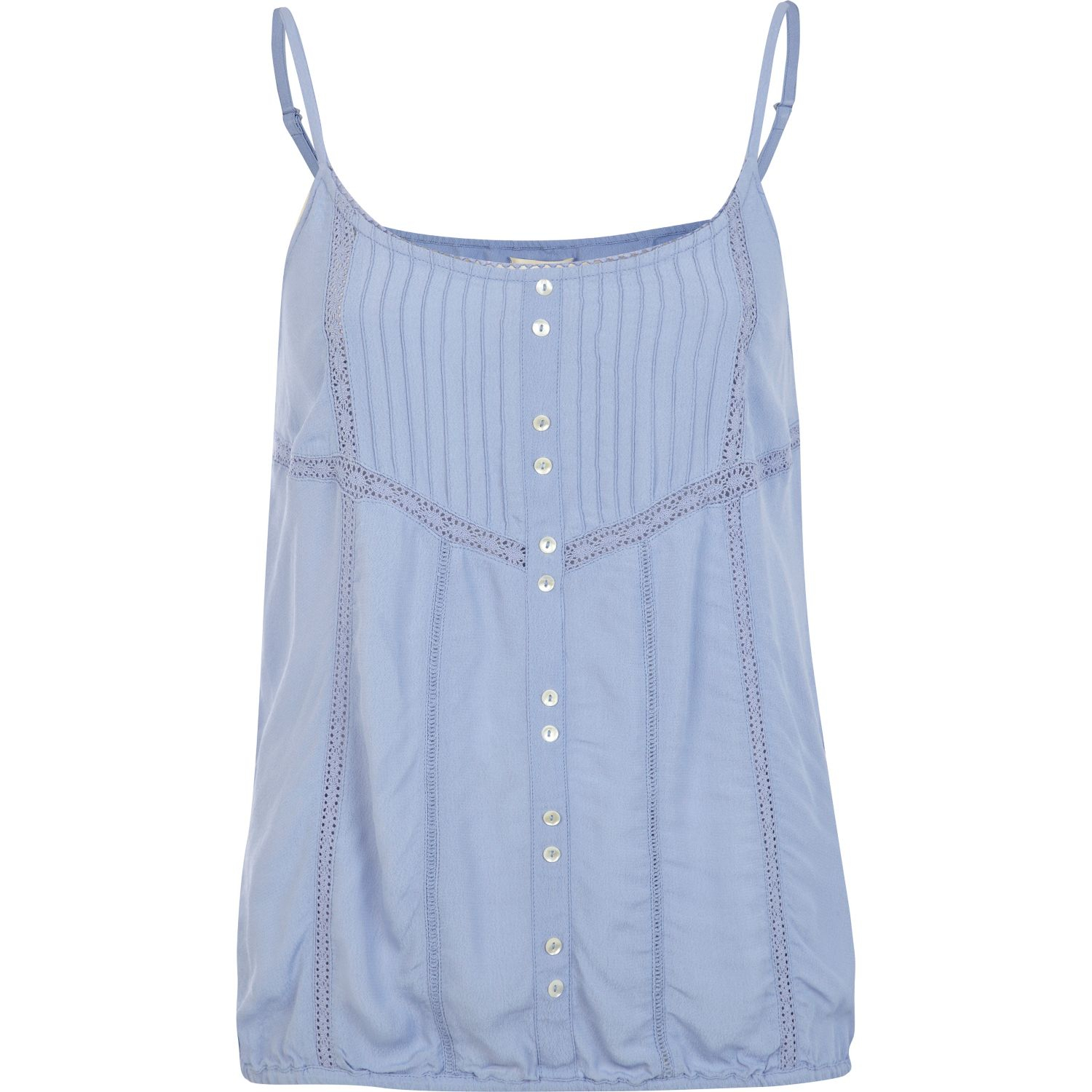 River Island Blue Victoriana Bubble Hem Cami Top in Blue Lyst
