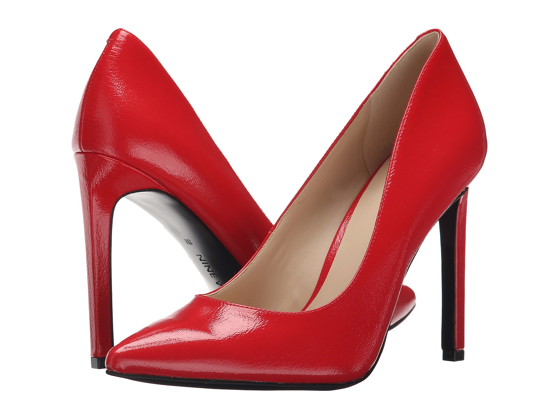 nine west red pumps